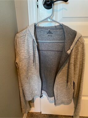 Prana Heather Gray Pullover Sweatshirt